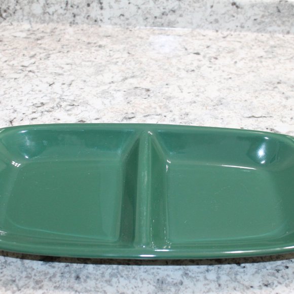 Longaberger Serving Tray Divided Dish Ivy Green - Picture 4 of 6